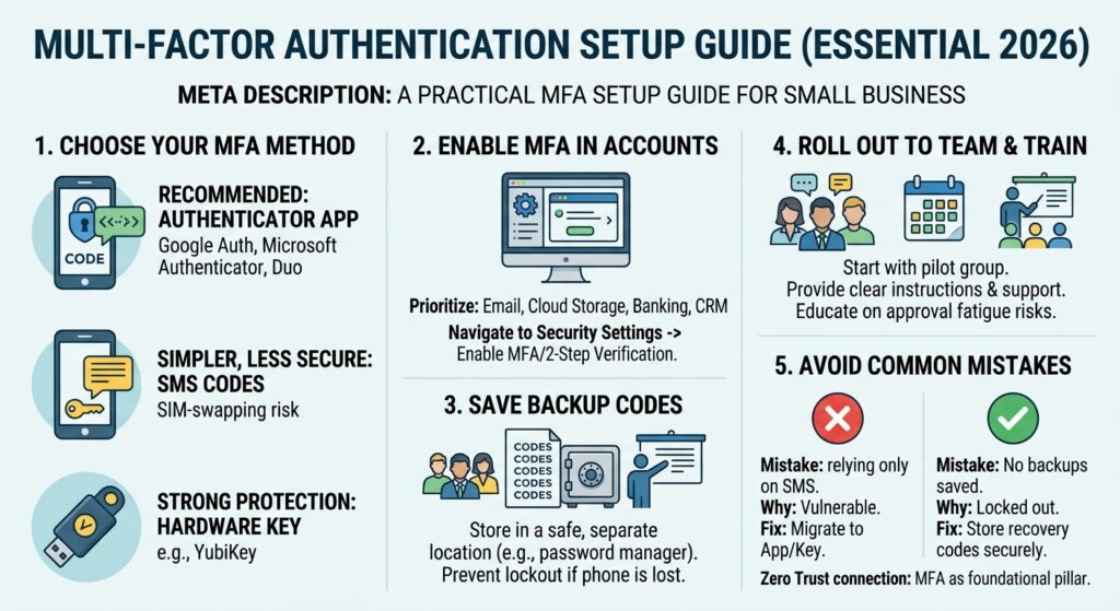 Multi-Factor Authentication Setup Guide Diagram