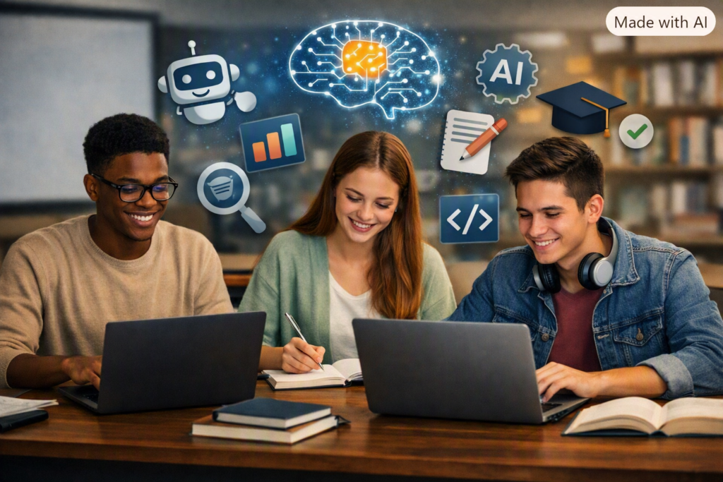 Best AI Tools for Students (2026 Guide): Study Faster, Learn Smarter 1 best ai tools for students realistic study image